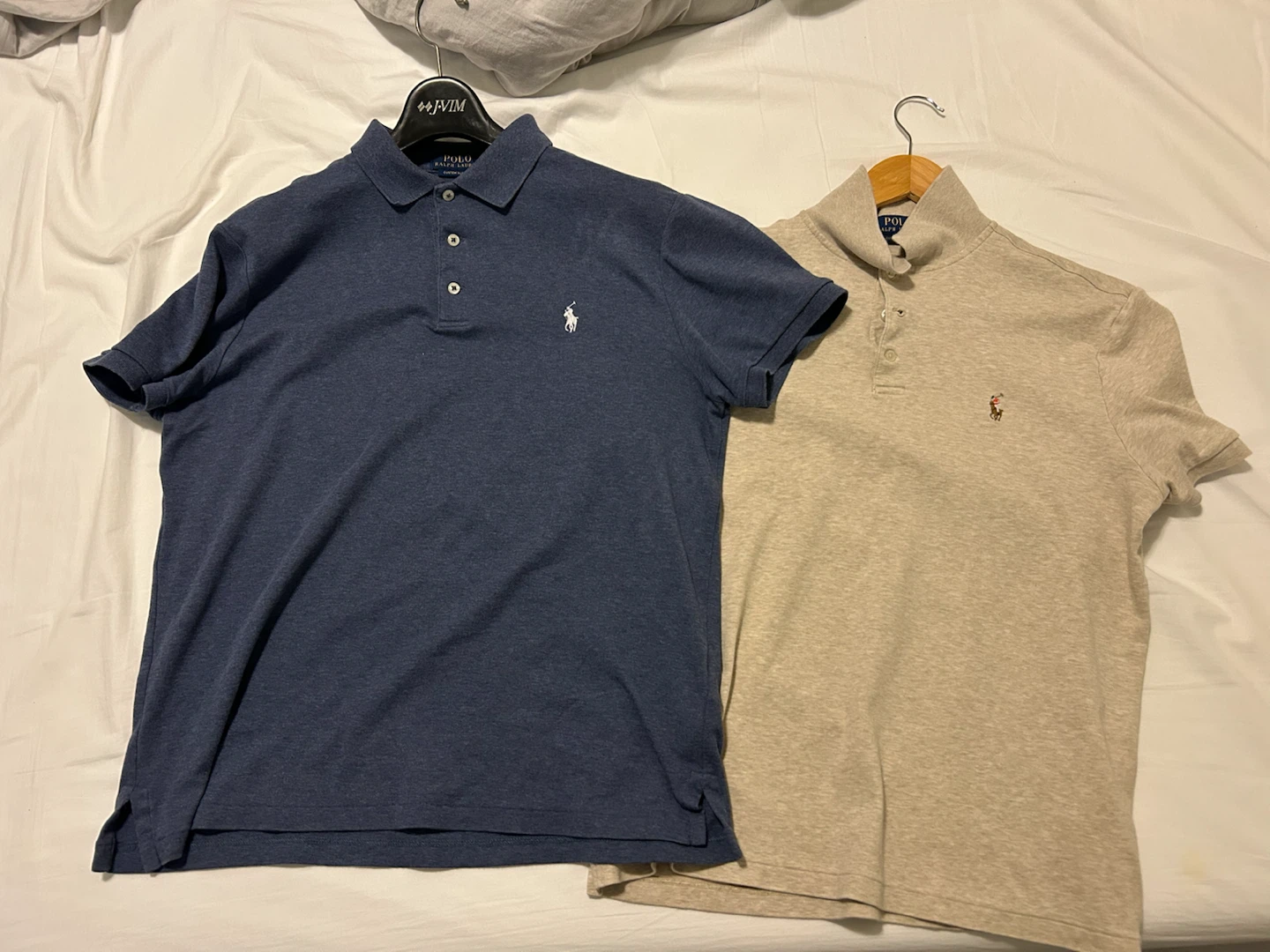 Two Polo Ralph Lauren Custom Slim Fit Polo Shirts