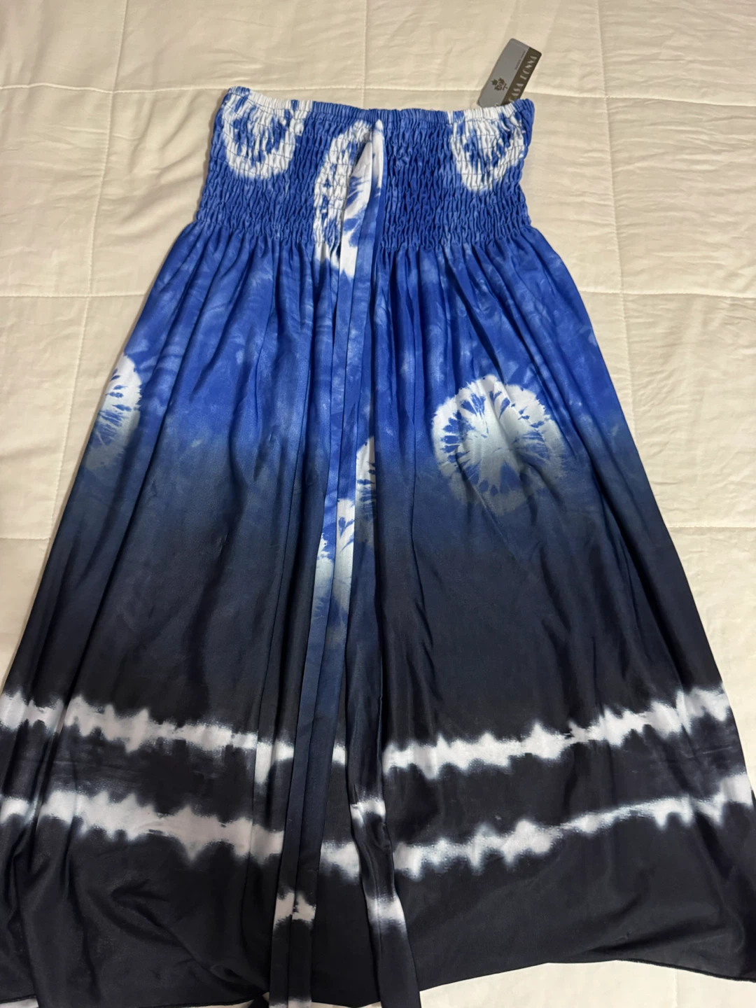 CASA DONA Blue Ombre Smocked Maxi Dress Size M/L - photo 2