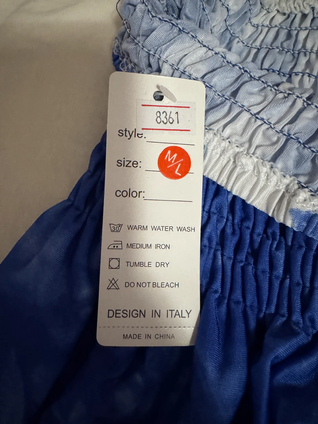 CASA DONA Blue Ombre Smocked Maxi Dress Size M/L - photo 4