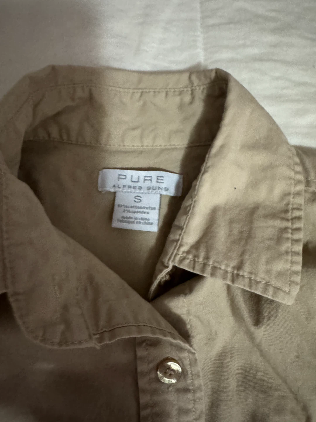 Alfred Sung Button-Up Dress - Khaki - photo 3