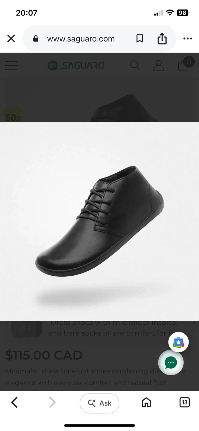 Saguaro Noble I Barefoot Shoes - Black