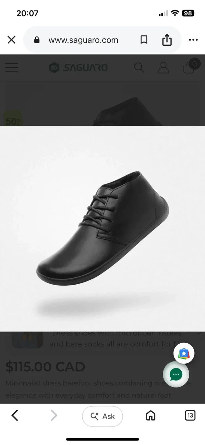 Saguaro Noble I Barefoot Shoes - Black