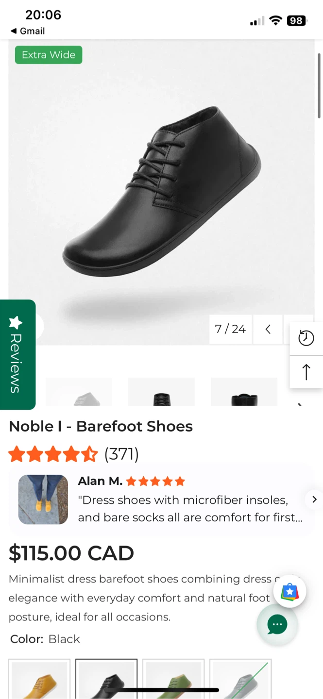 Saguaro Noble I Barefoot Shoes - Black - photo 2