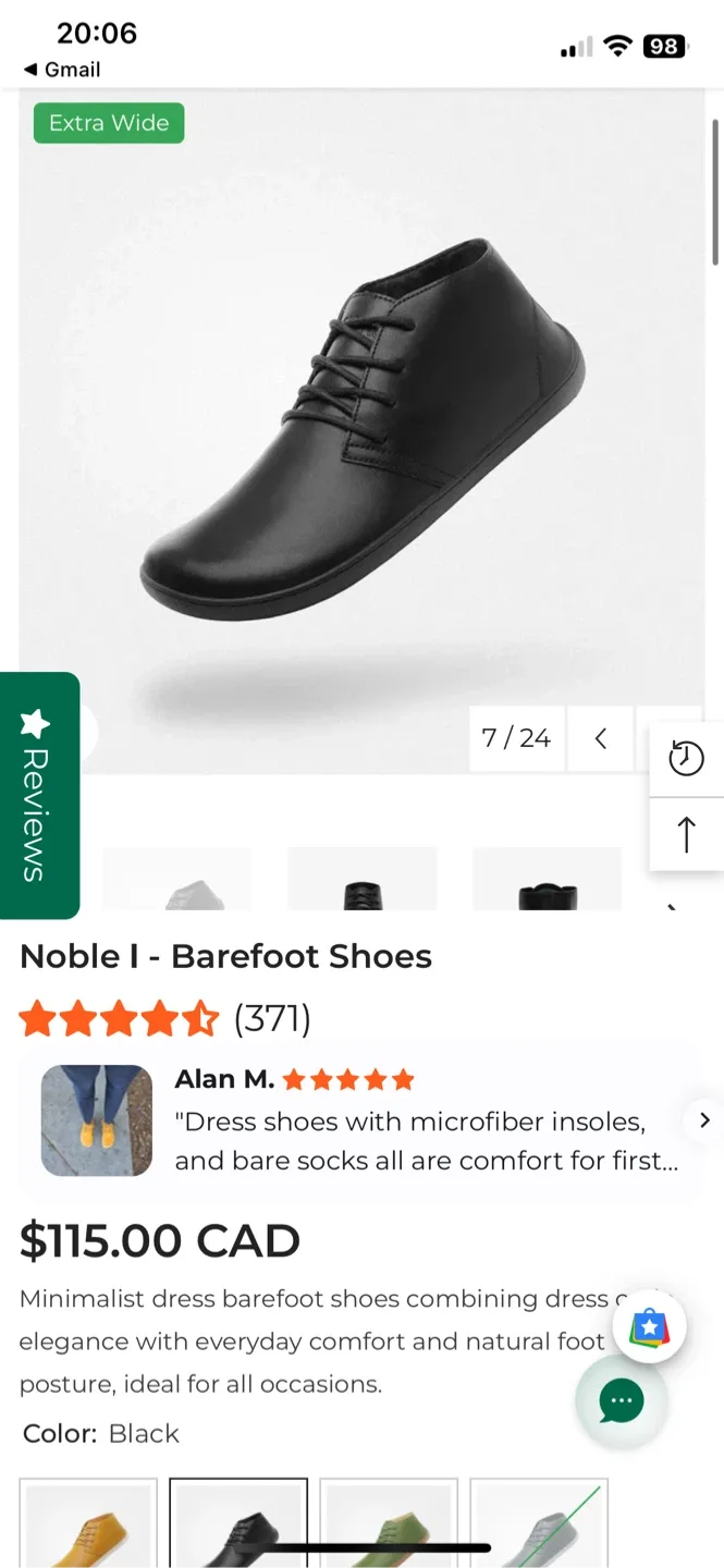 Saguaro Noble I Barefoot Shoes - Black - photo 2