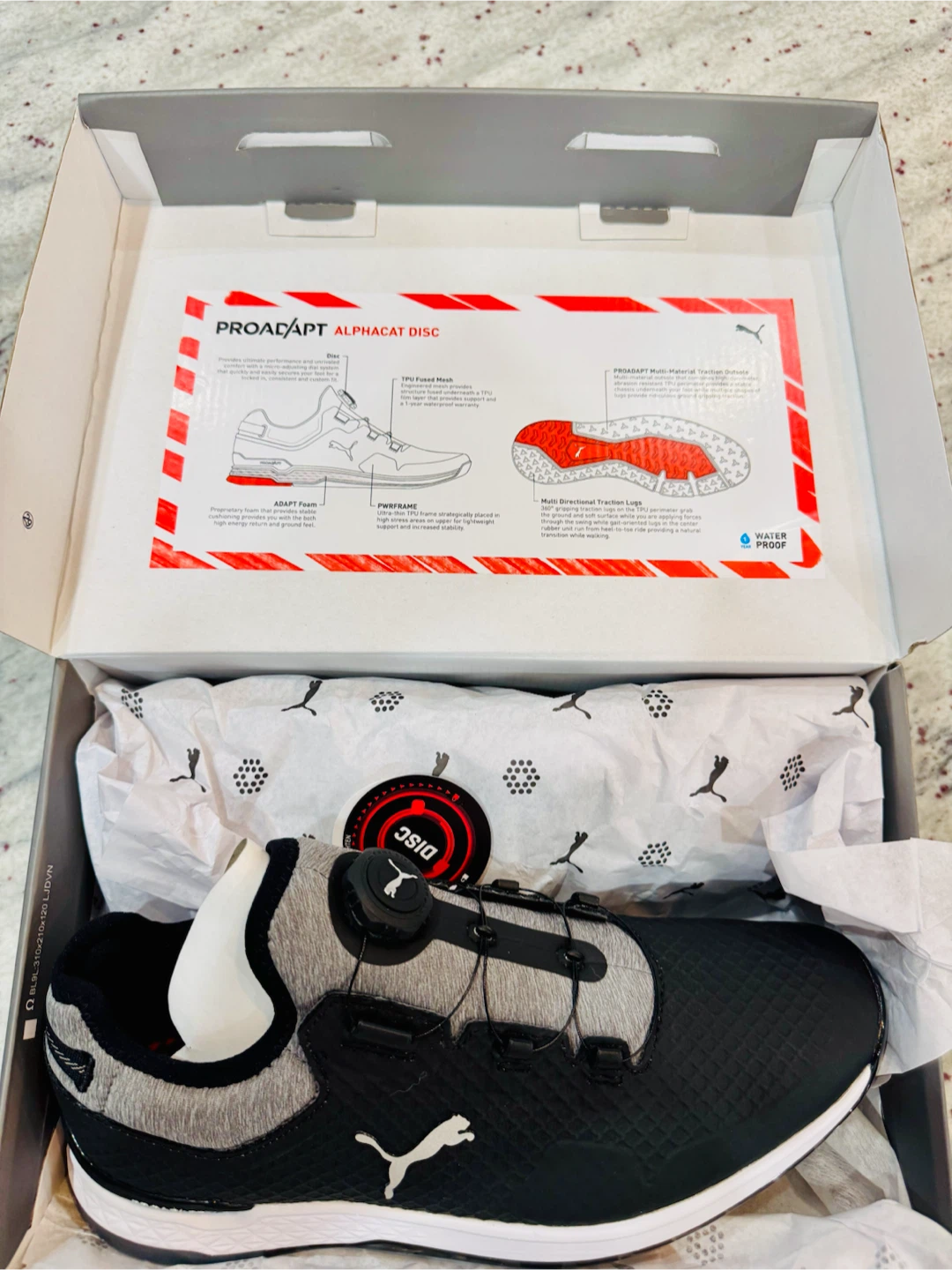NEW IN BOX PUMA PROADAPT ALPHACAT DISC SPIKELESS GOLF SHOES