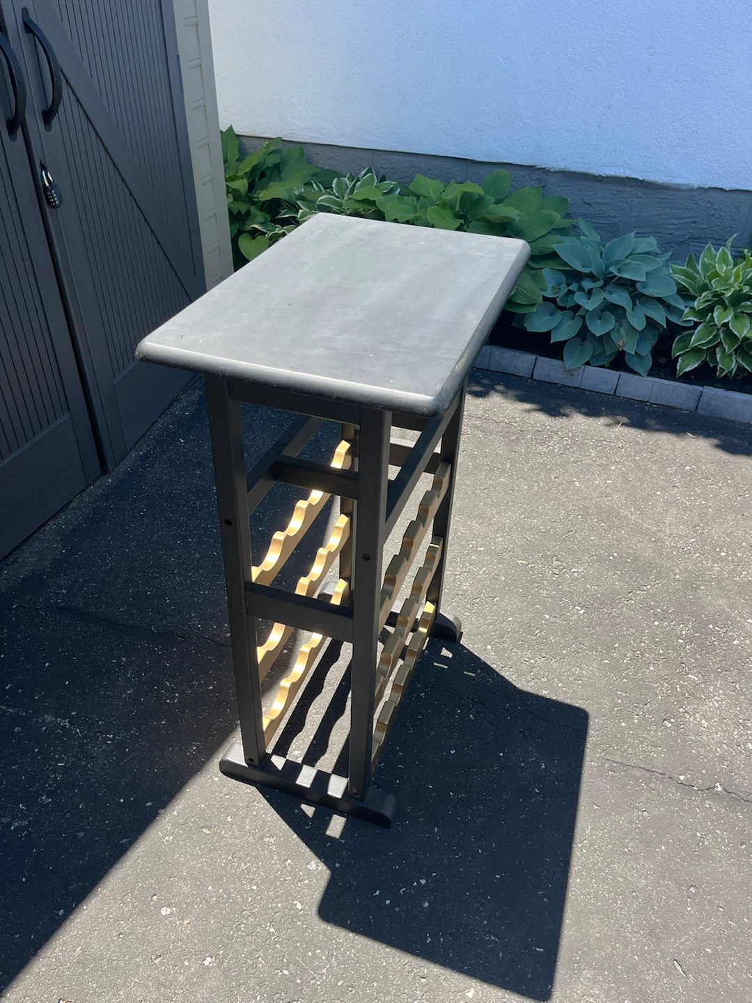 Black Wine Rack with Table Top - photo 2