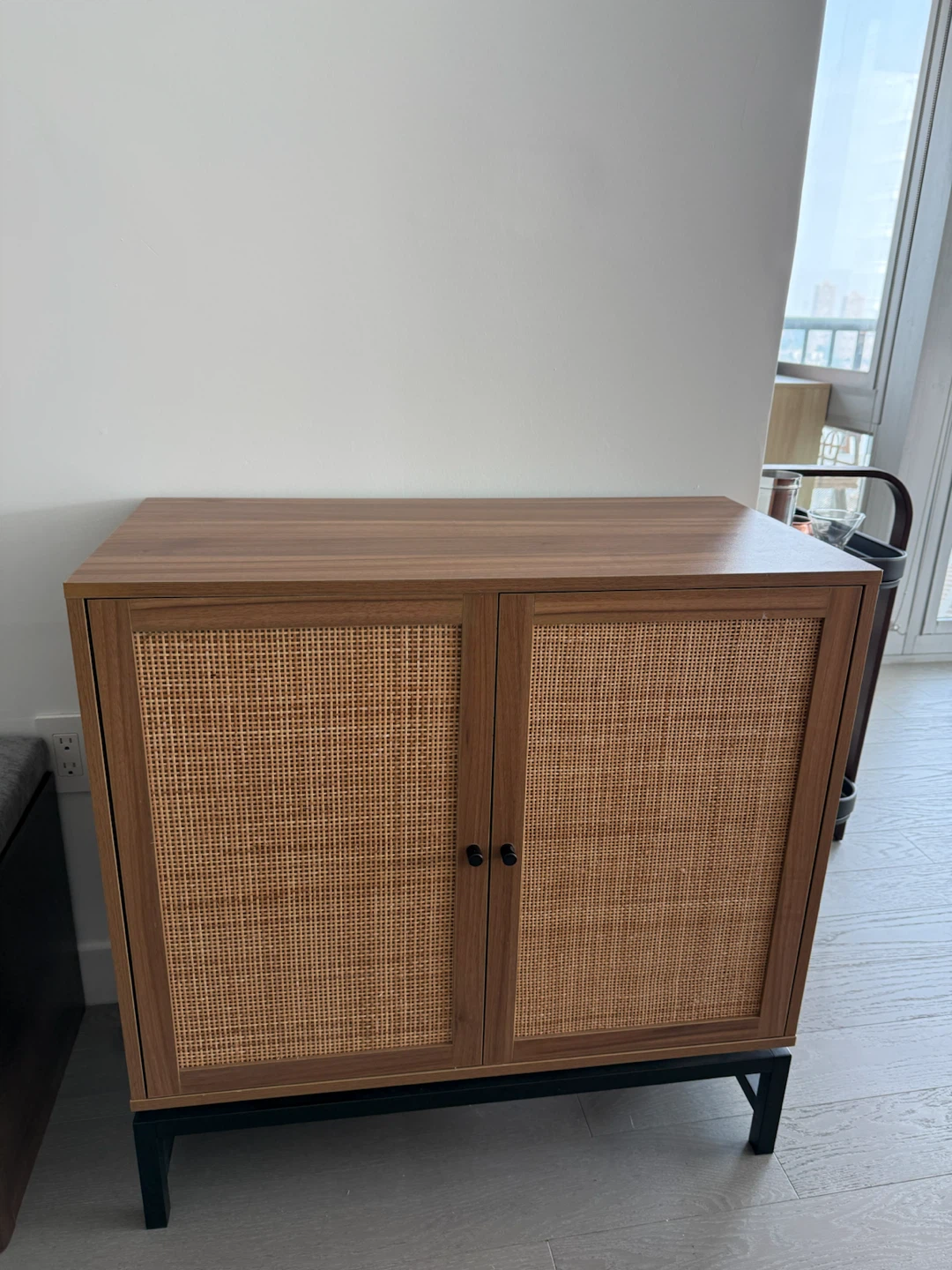 Wooden Cabinet with Cane Doors - photo 2