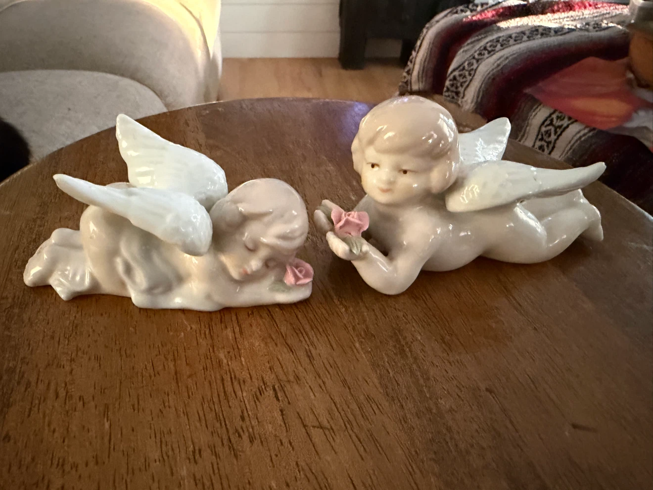 Cherub Figurines with Roses