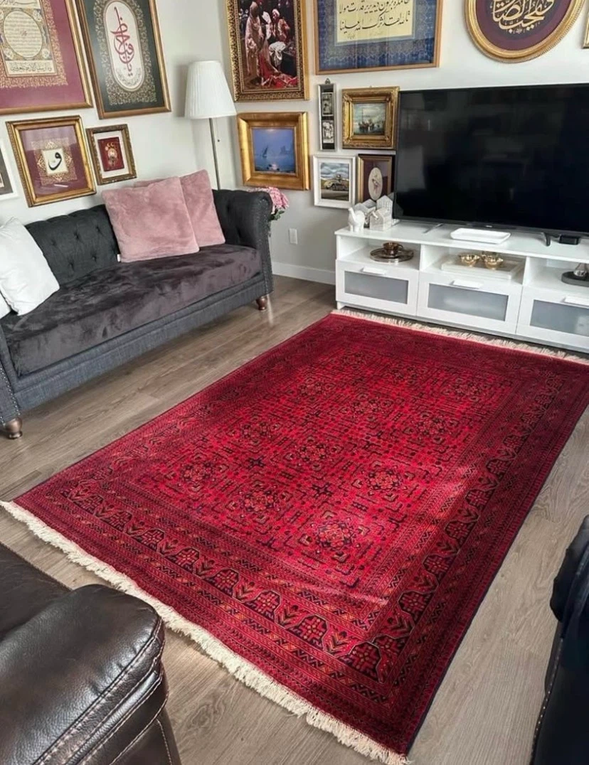 First Quality Afghan Bukhara Handmade Carpet - photo 2