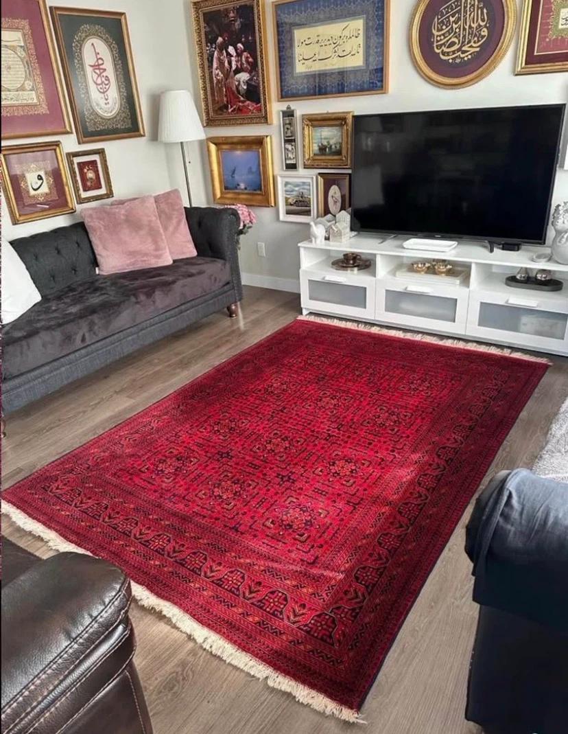 First Quality Afghan Bukhara Handmade Carpet - photo 4