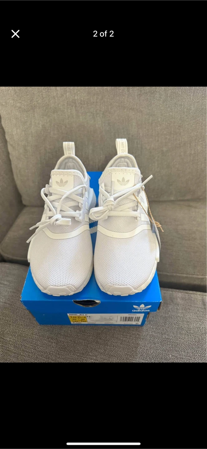 Adidas NMD_R1 Shoes White Kids Size 12