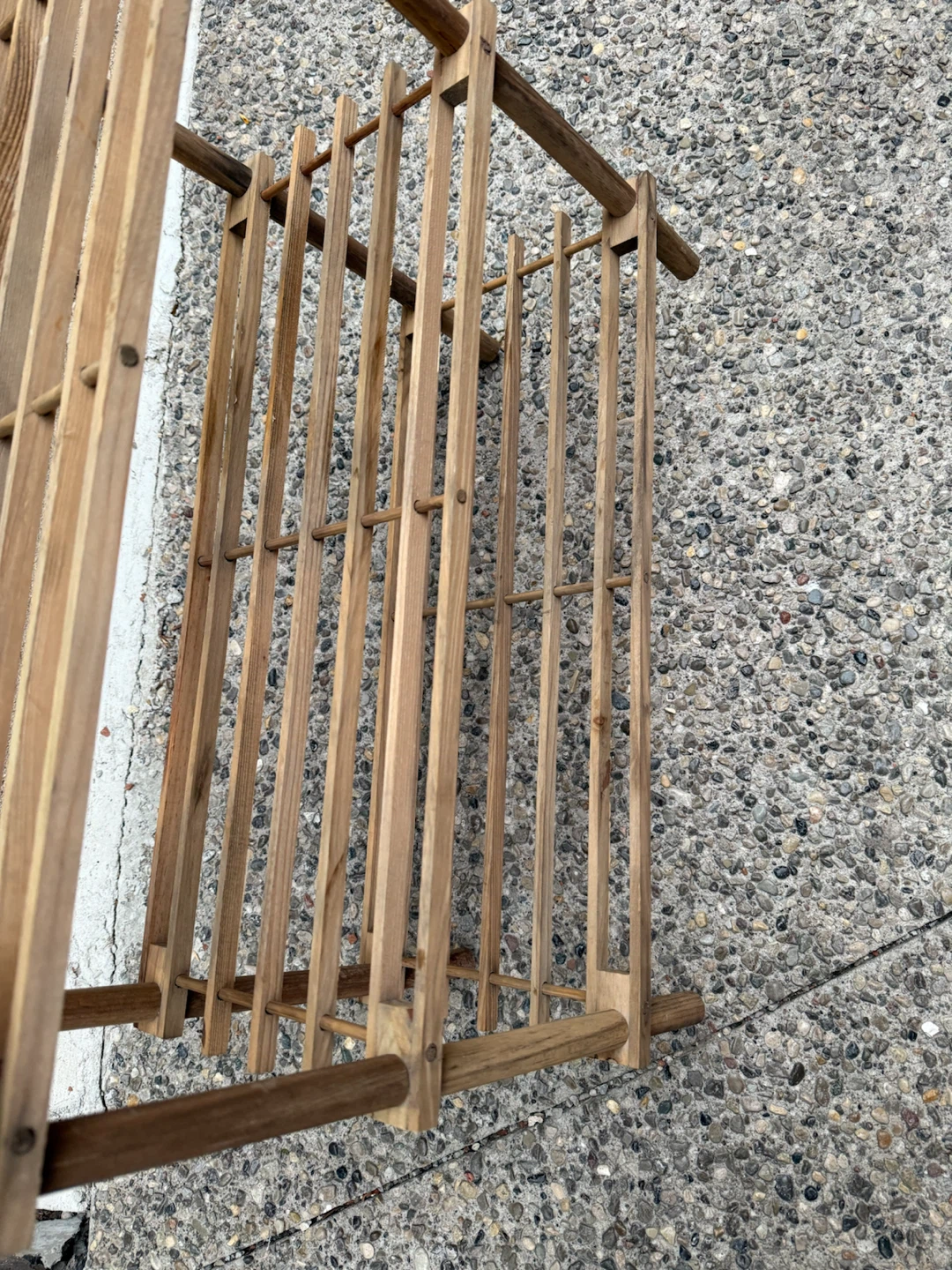 Wooden shoe rack