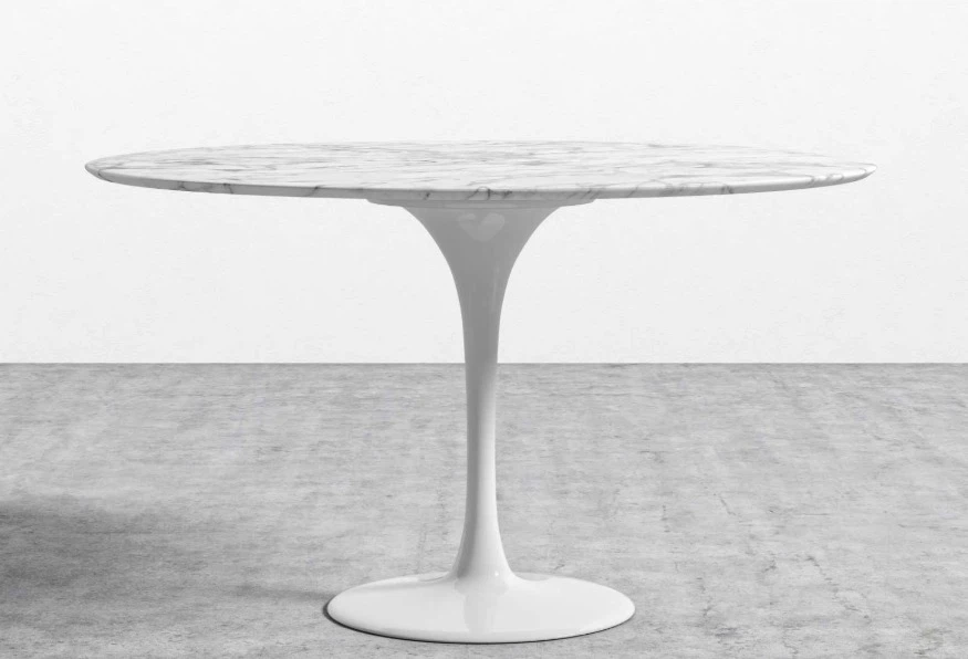 Tulip table round - Carrara - photo 2