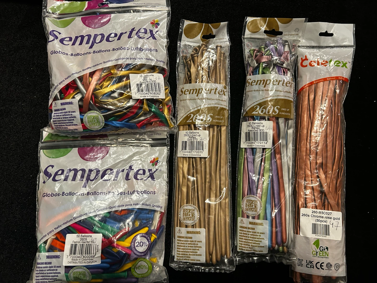 260S Balloon Bundle – Opened Packages