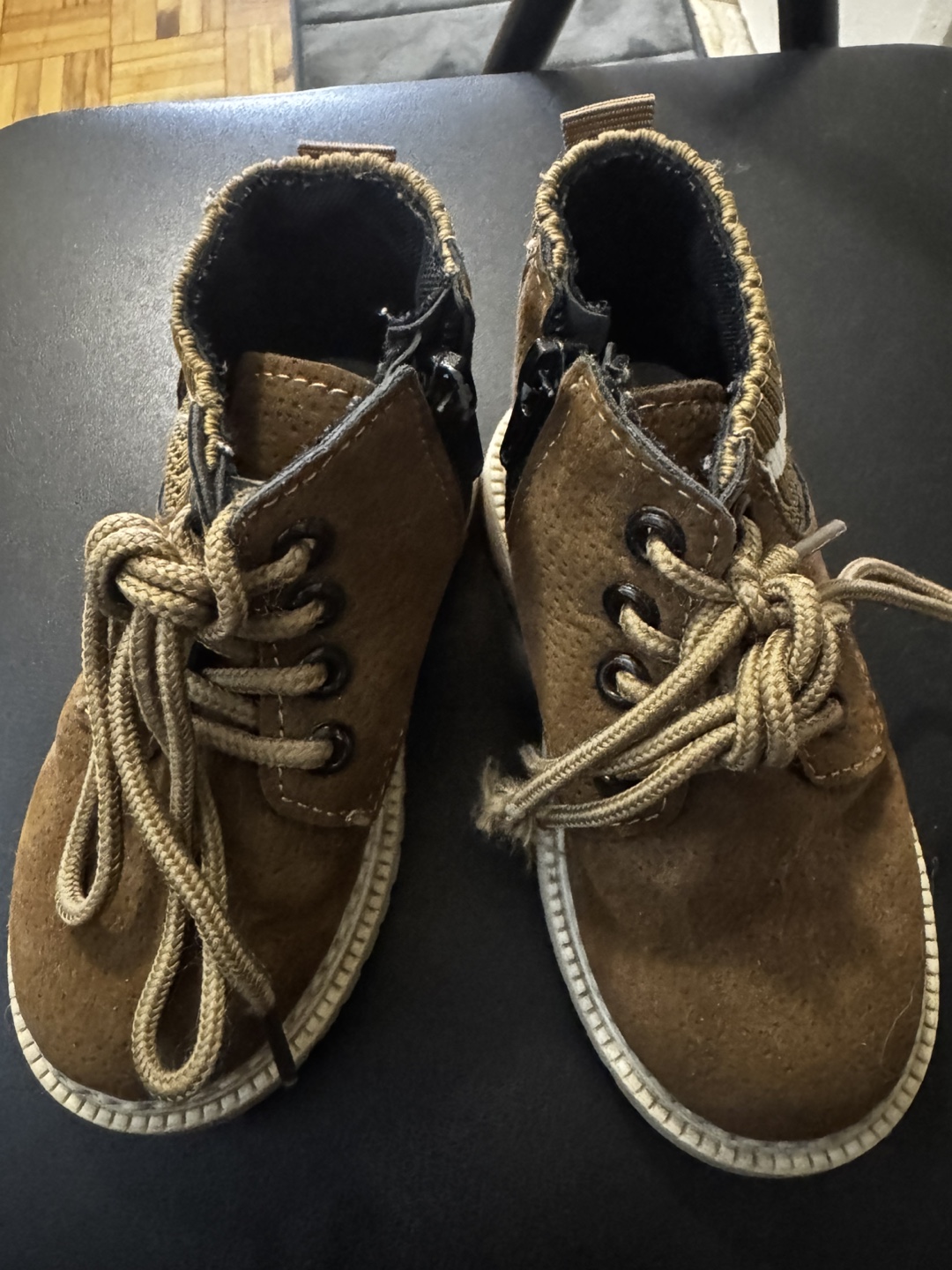Brown Suede Boots with Zipper size 7.5