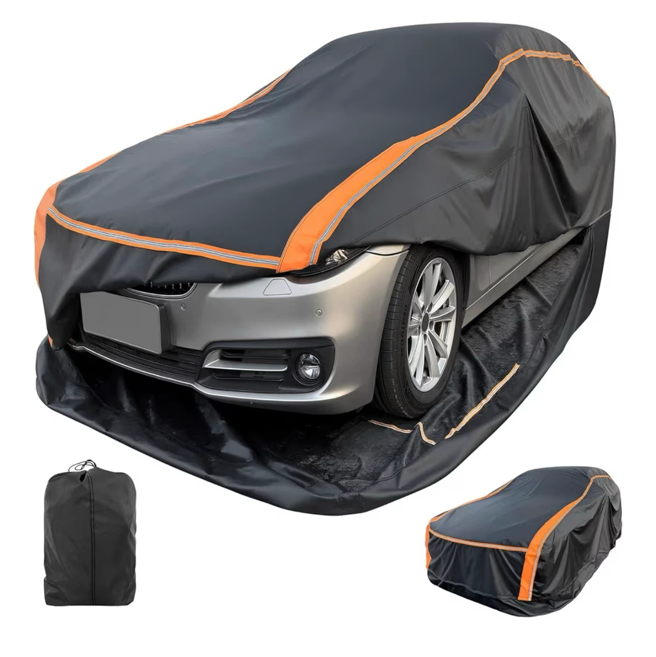 Waterproof Car Cover with Reflective Strips - NEW