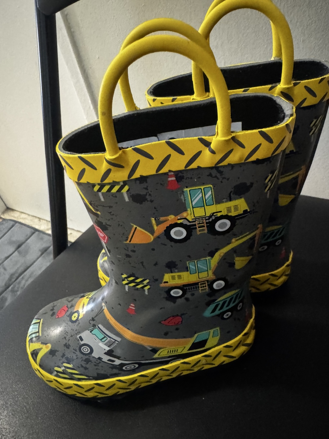 Kids Construction Theme Rain Boots size 7 - photo 3