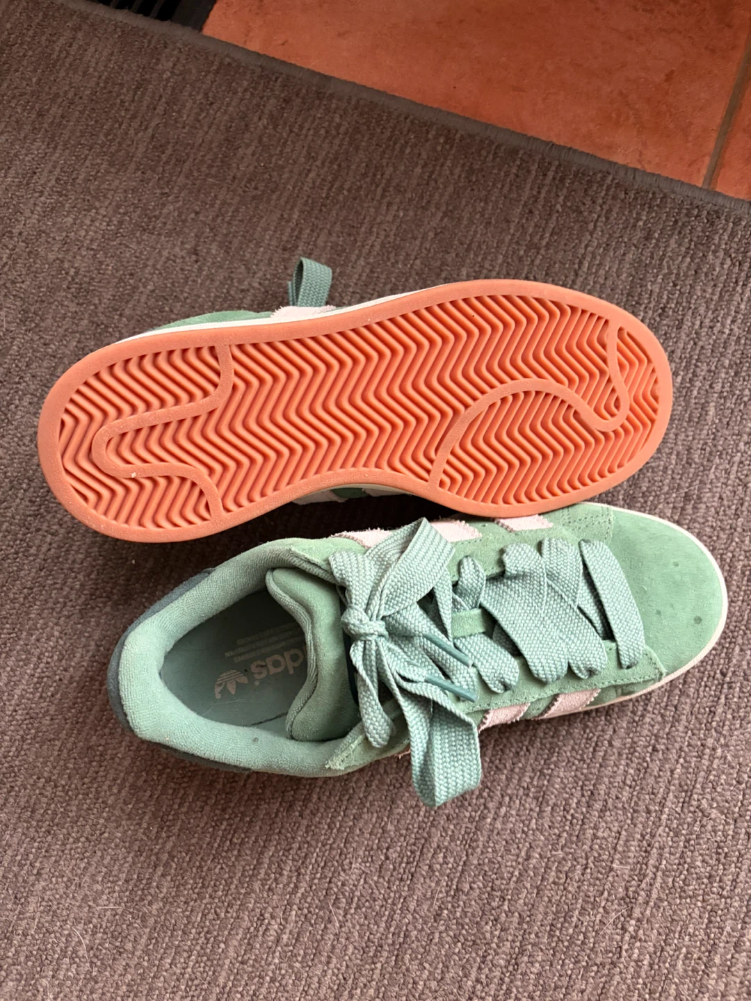 Adidas Campus Green Suede Shoes