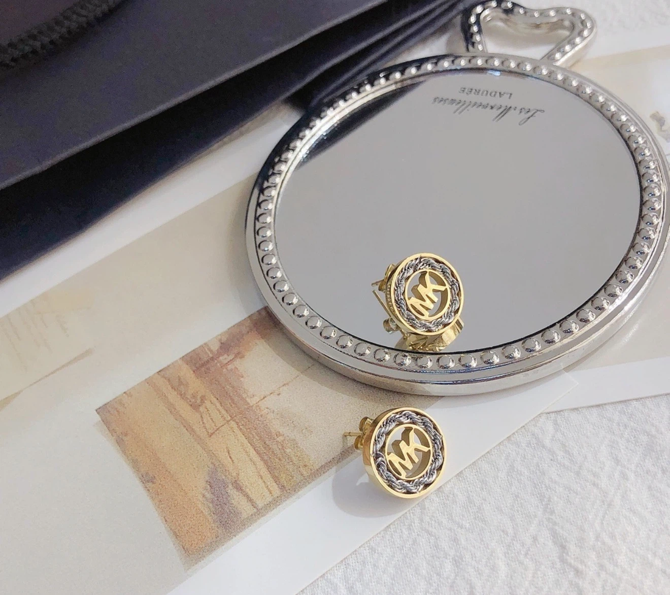 Michael Kors MK Logo Stud Earrings