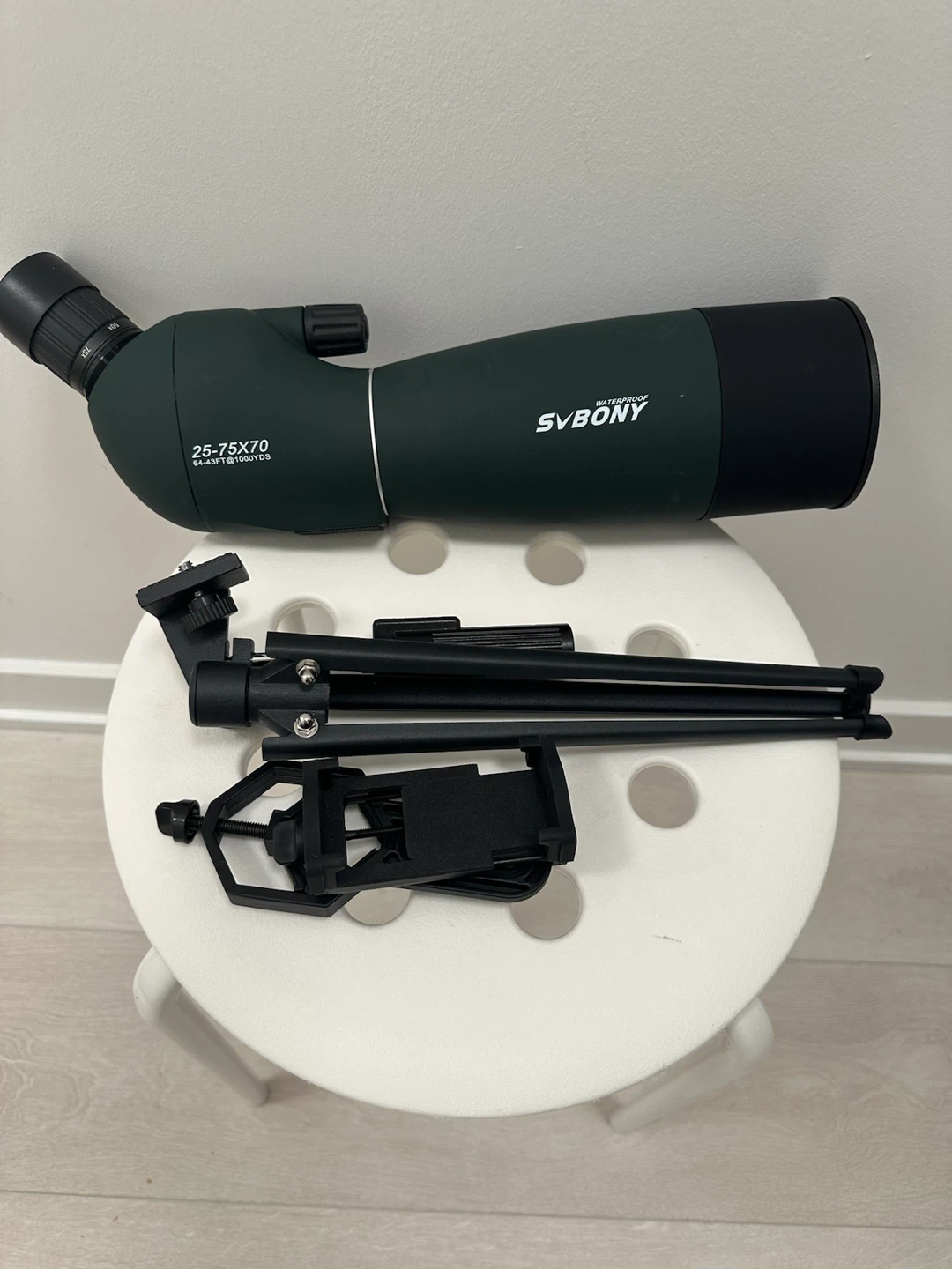 SVBONY 25-75x70 Spotting Scope with Tripod & Phone Mount