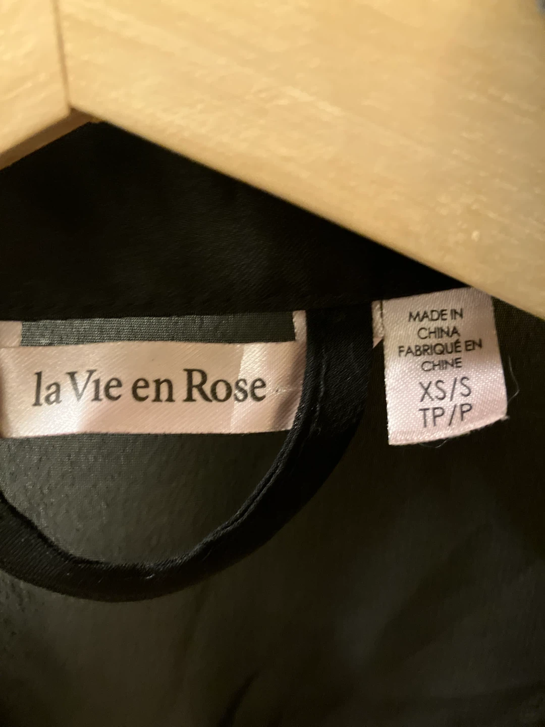 La Vie en Rose Black Sheer Robe XS/S - photo 2