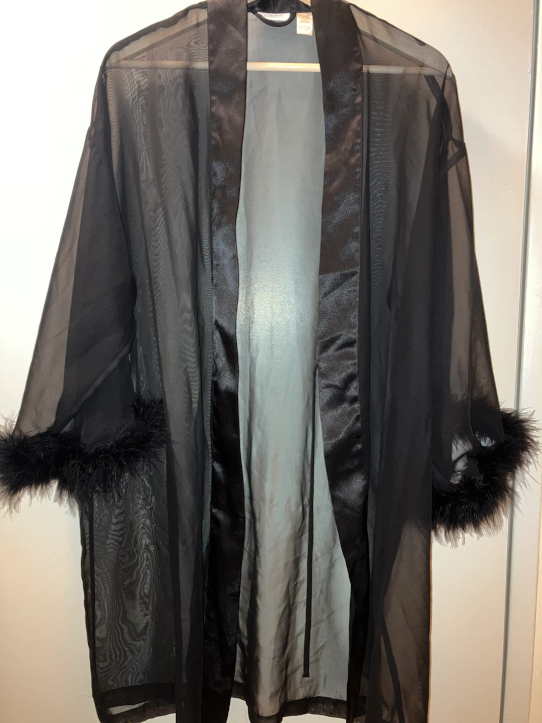 La Senza Lingerie Black Sheer Robe