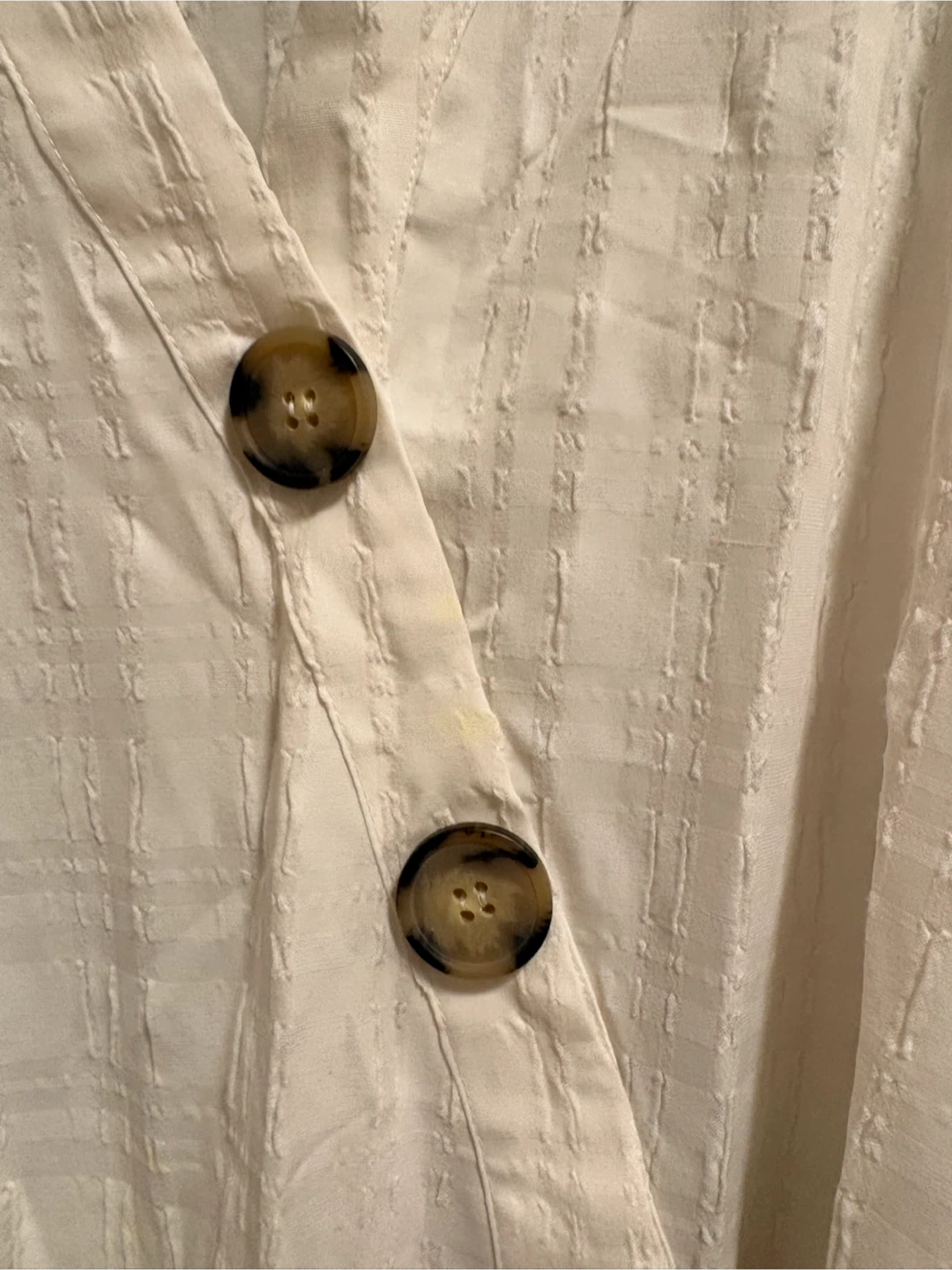 White Short Sleeve Button-Up Dress with Belt - photo 2