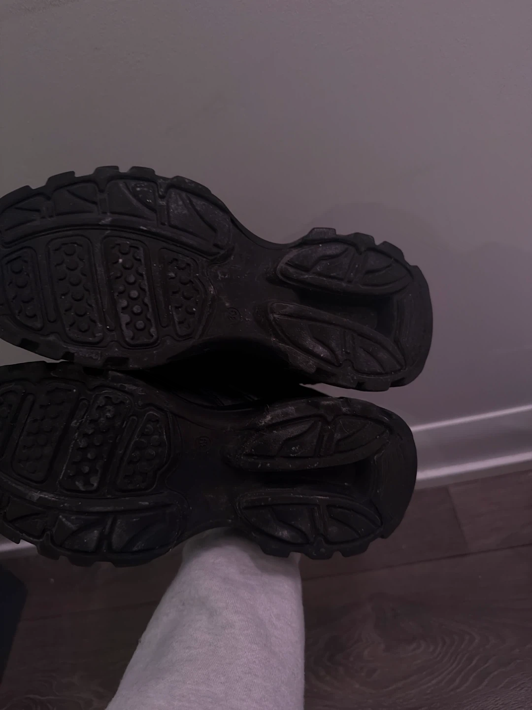 Chunky leather platform sneakers / boots - photo 3