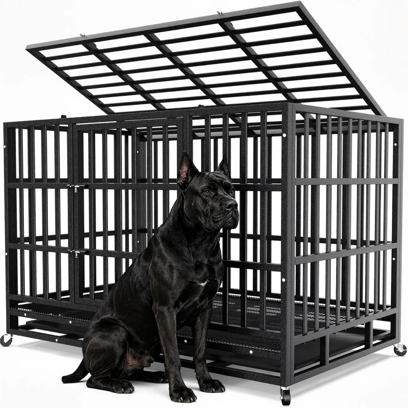 Hiwokk 48 Inch Heavy Duty Dog Crate