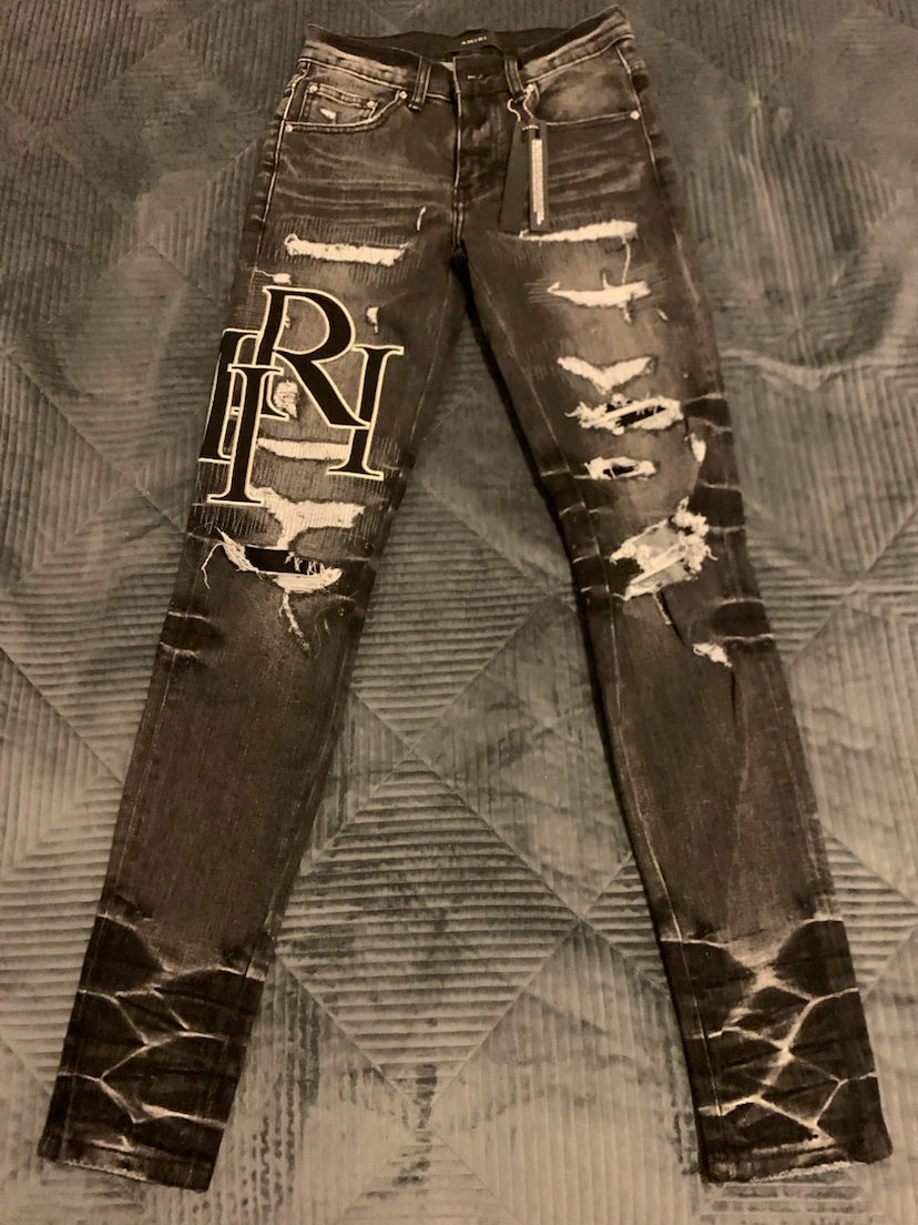 AMIRI Black Distressed Jeans