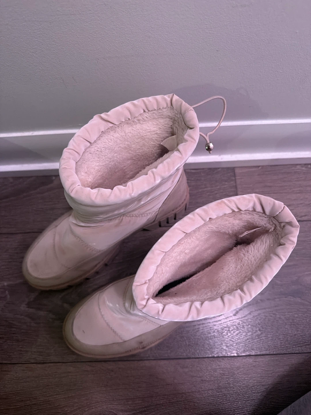Light Beige Puffer Boots - photo 2