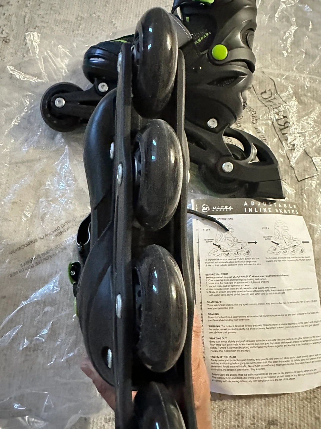Ultra Wheels Adjustable Inline Skates - Green - photo 2