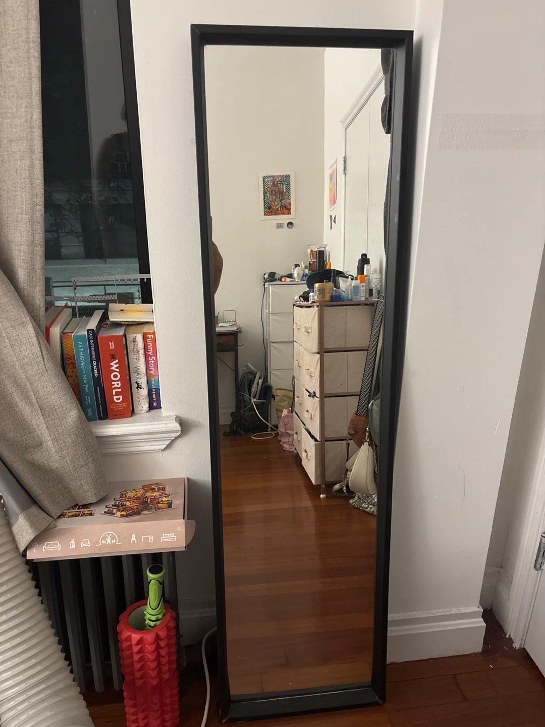 Full Length Ikea Mirror - Black Frame - photo 2