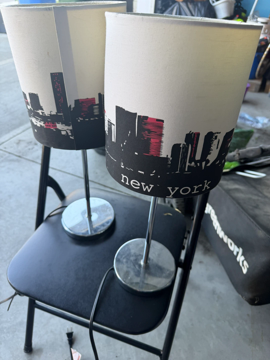 Pair of New York City Skyline Table Lamps
