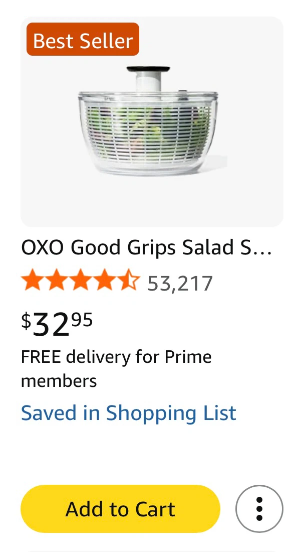 Large OXO Good Grips 6.2 Quart Salad Spinner - photo 2