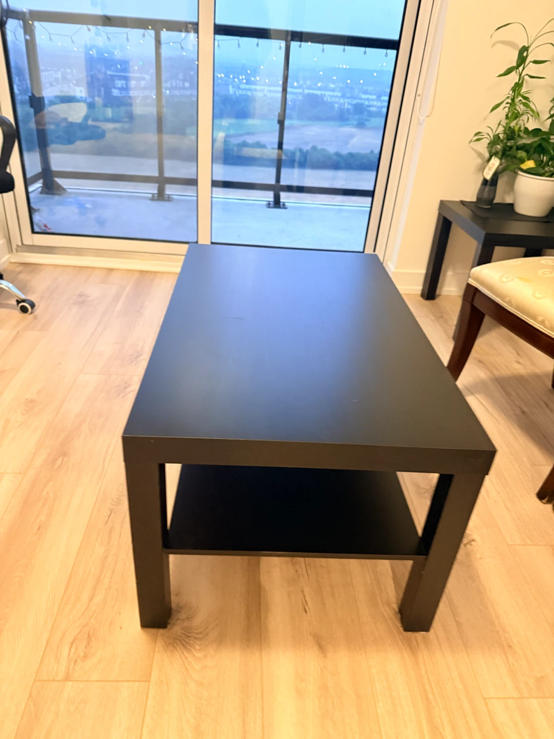 Black Coffee Table with Shelf - photo 2