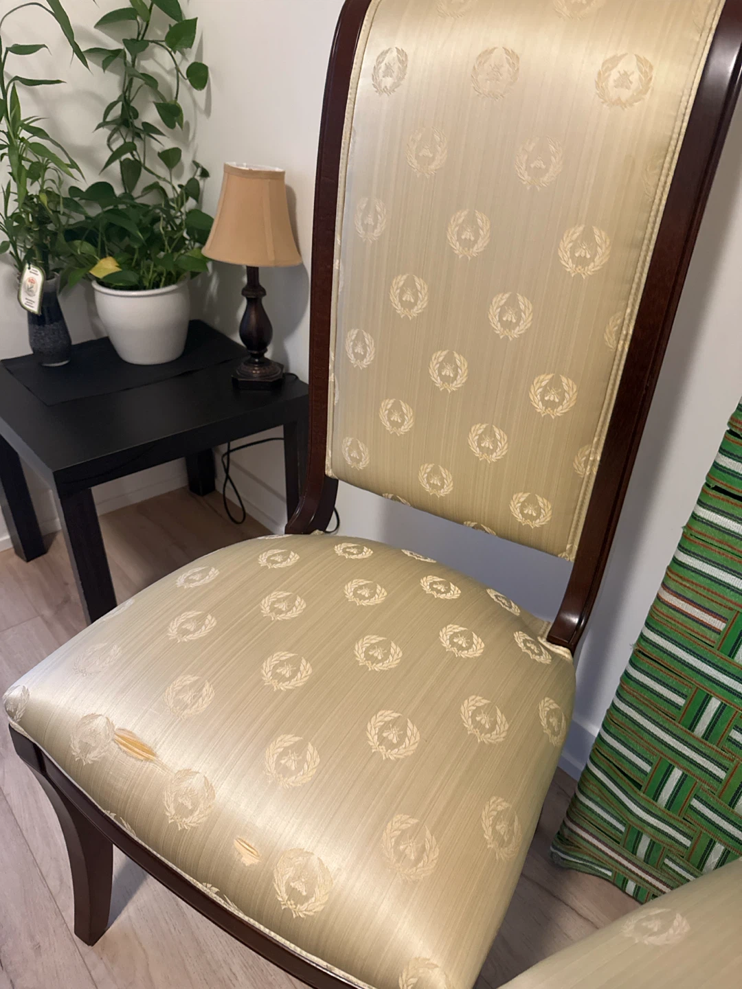 Dining Chair with Patterned Upholstery