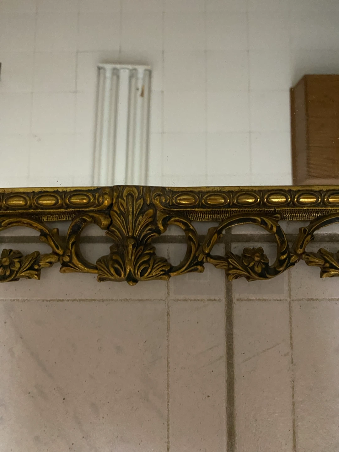 Ornate Gold-Tone Decorative Mirror - photo 2