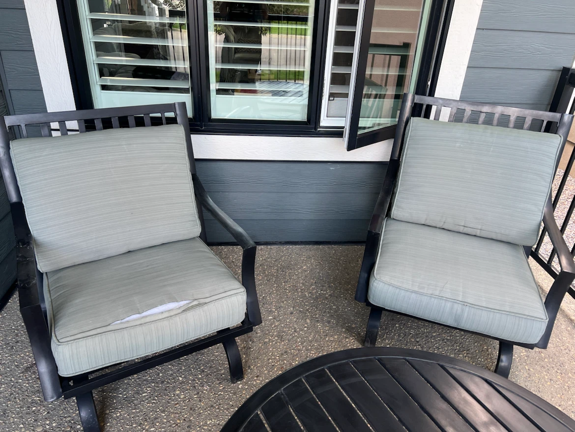 Set of 2 Outdoor Patio Chair  CUSHIONS ONLY