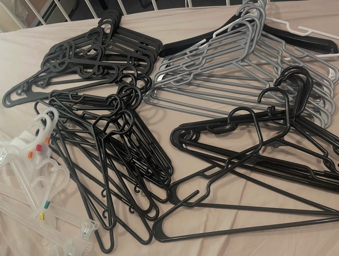 Over-the-door hook, hangers and clips bundle