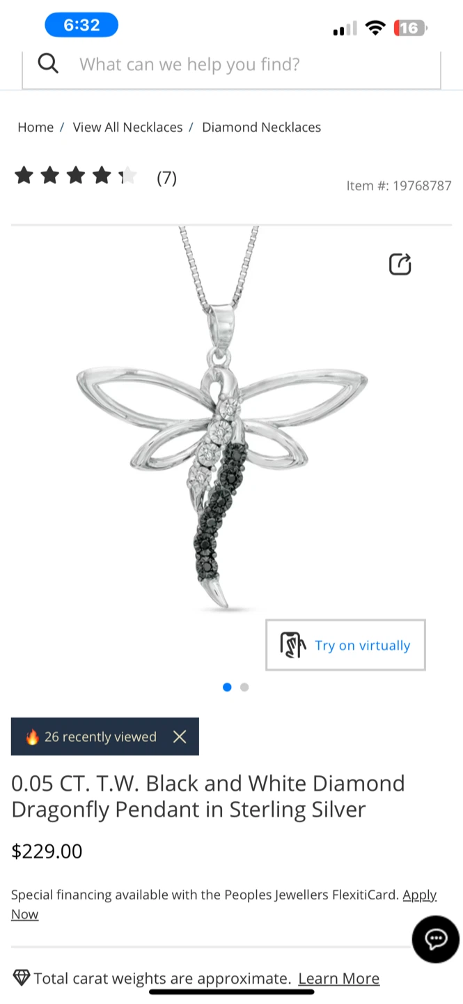 925 Silver Dragonfly Pendant Necklace