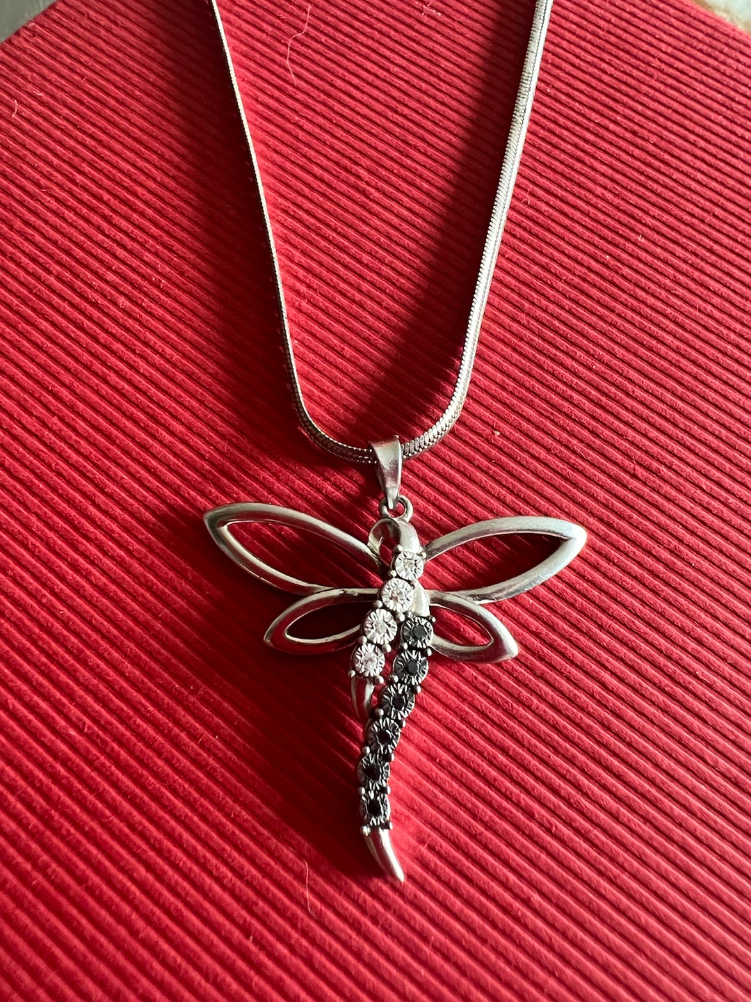 925 Silver Dragonfly Pendant Necklace - photo 4