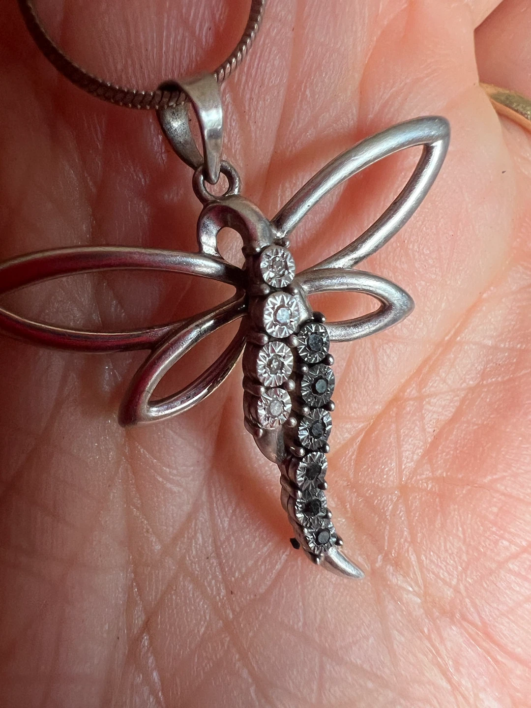 925 Silver Dragonfly Pendant Necklace - photo 5