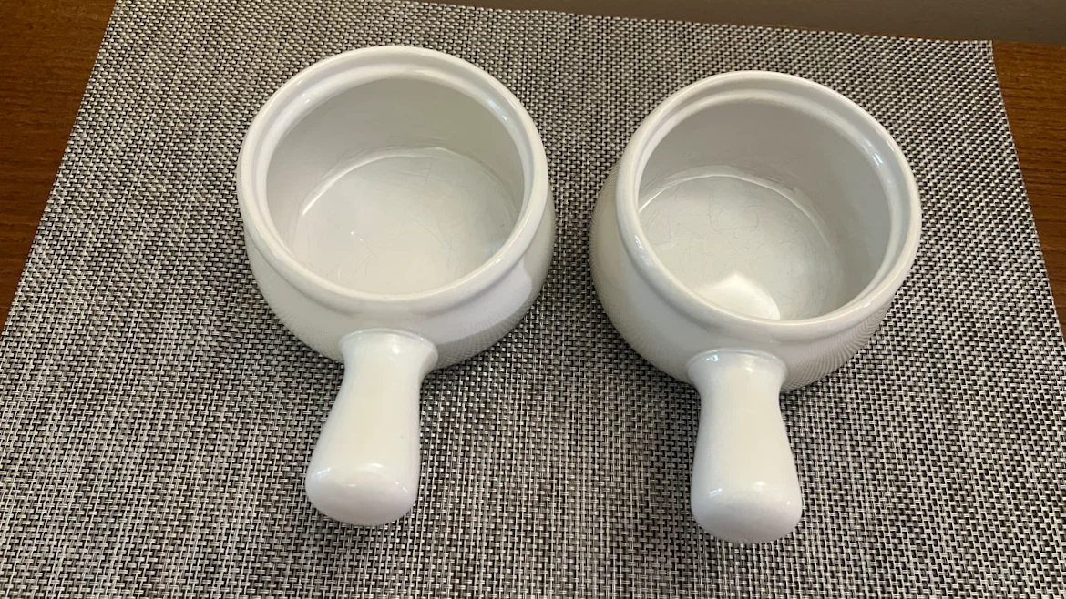 White Ceramic French Onion Soup/Chili Bowls - photo 2