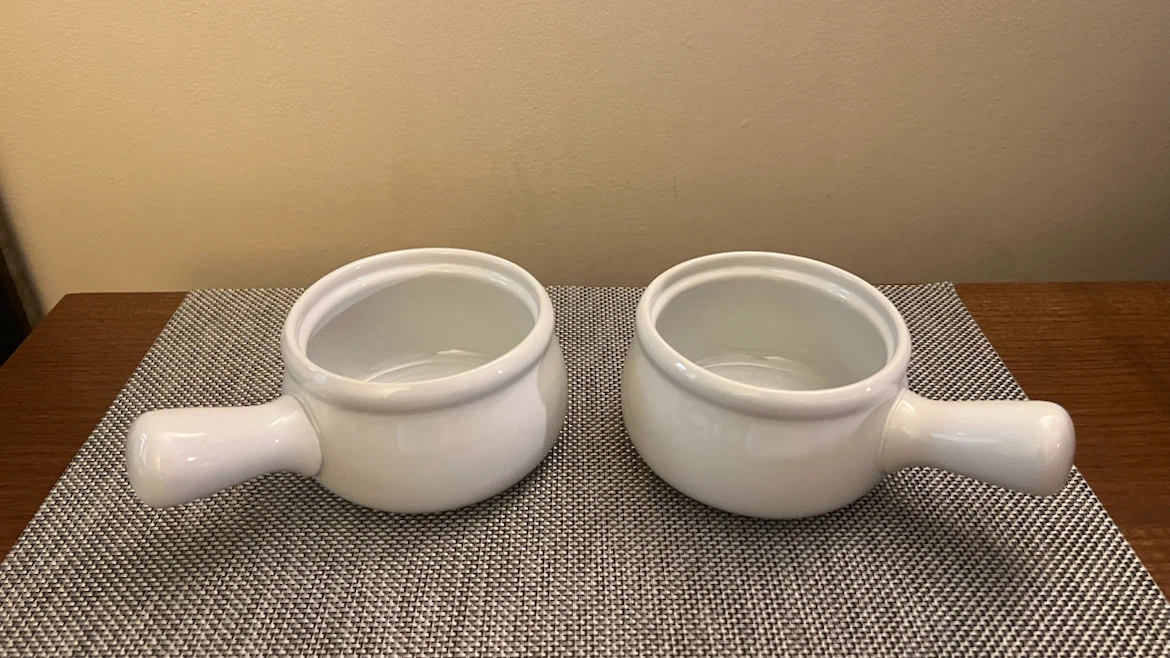 White Ceramic French Onion Soup/Chili Bowls - photo 4