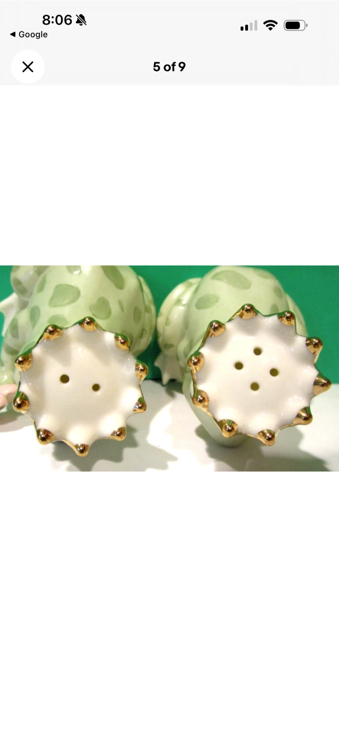 Lenox Handcrafted Frog Prince & Princess Salt & Pepper Shakers - photo 3