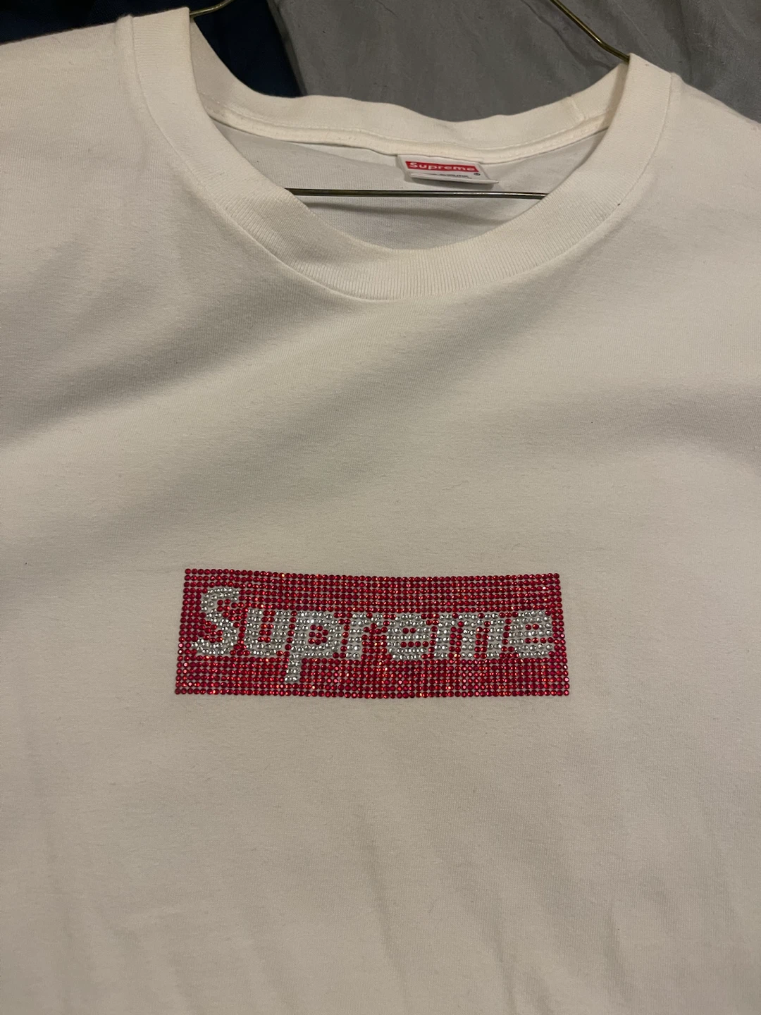 Supreme Swarovski Box Logo Tee - White - Size M