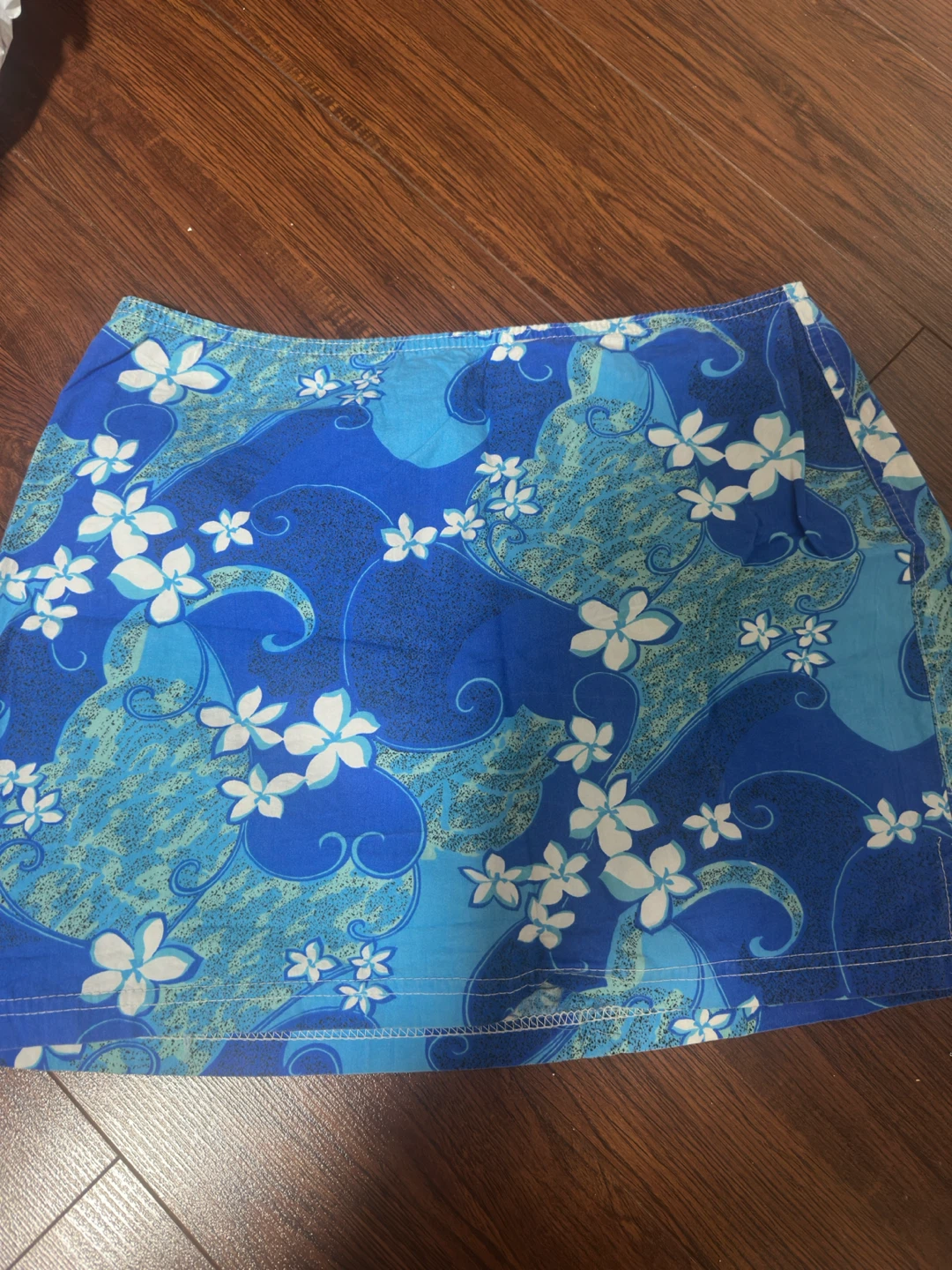 y2k Lucy Love Floral Mini Skirt - Blue