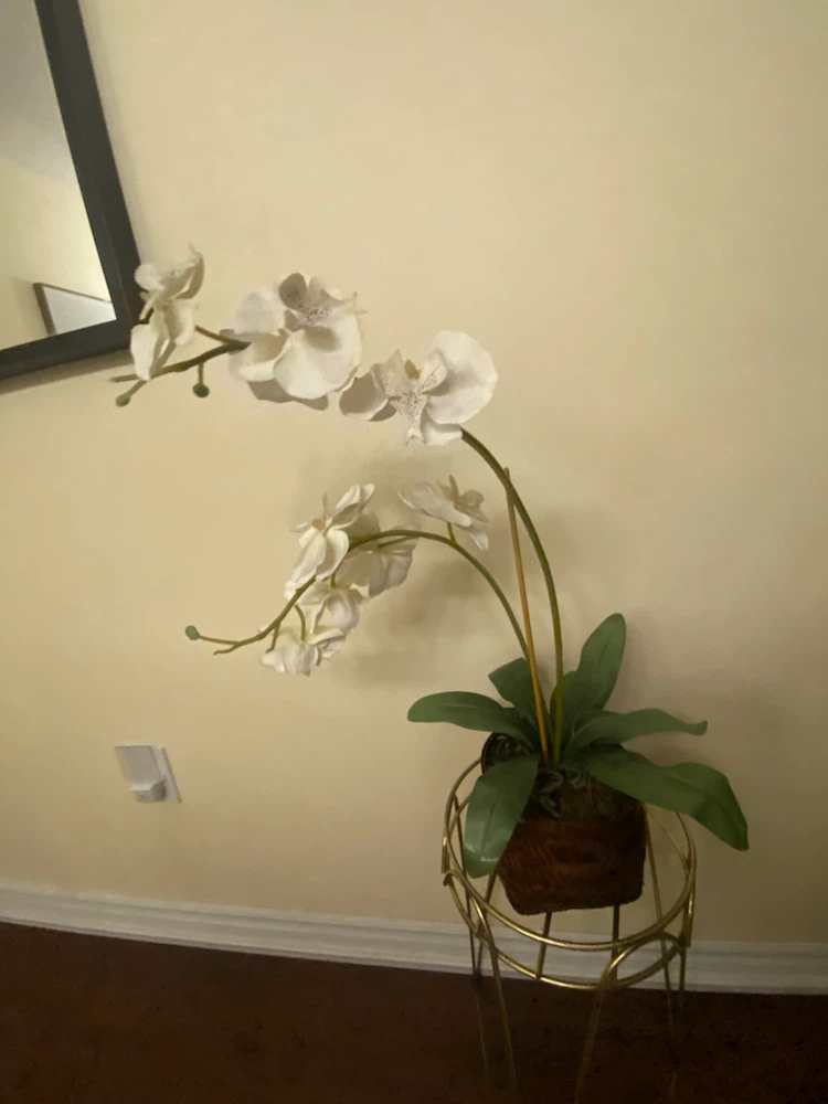Artificial White Orchid Plant - photo 2