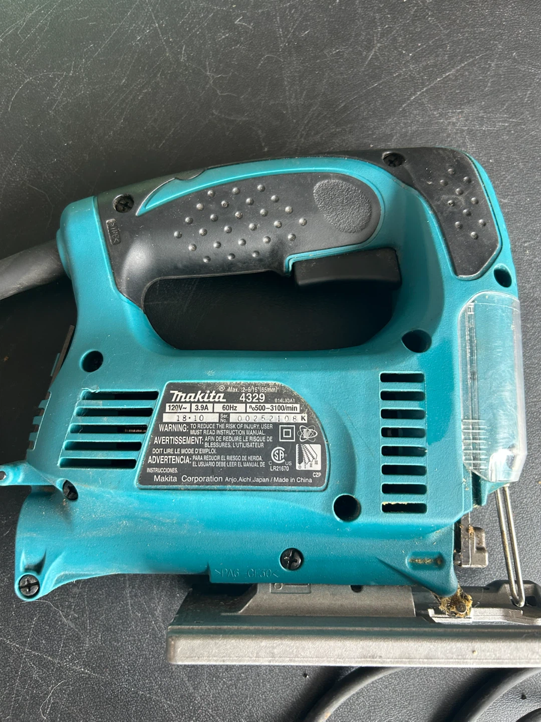 Makita 4329 Top Handle Jig Saw - photo 2